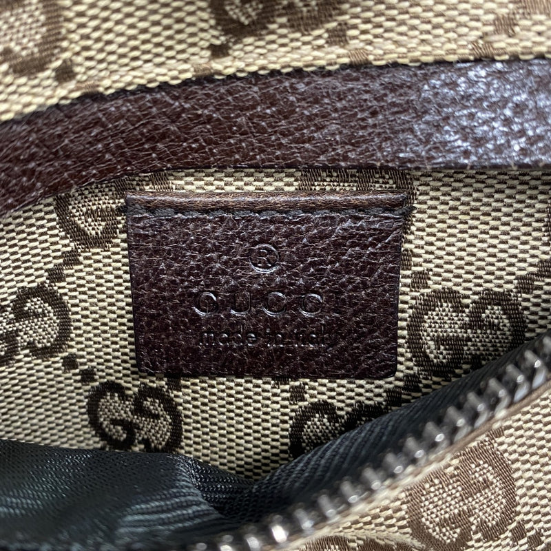 【6ed4308-k】グッチ ウエストバッグ GGキャンバス 28566 キャンバス ベージュ シルバー金具【中古】レディース