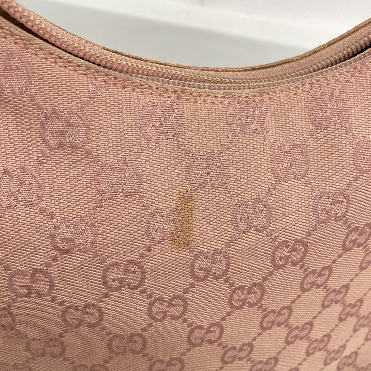 【6ed4370-k】グッチ ショルダーバッグ GGキャンバス 001 3386 キャンバス ピンク シルバー金具【中古】レディース