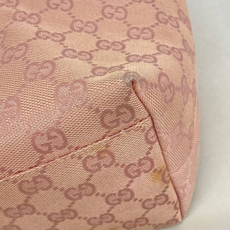 【6ed4370-k】グッチ ショルダーバッグ GGキャンバス 001 3386 キャンバス ピンク シルバー金具【中古】レディース