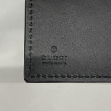 【6ed4392-k】グッチ 三つ折り財布 シェリーライン 476081 レザー ブラック ゴールド金具【中古】レディース
