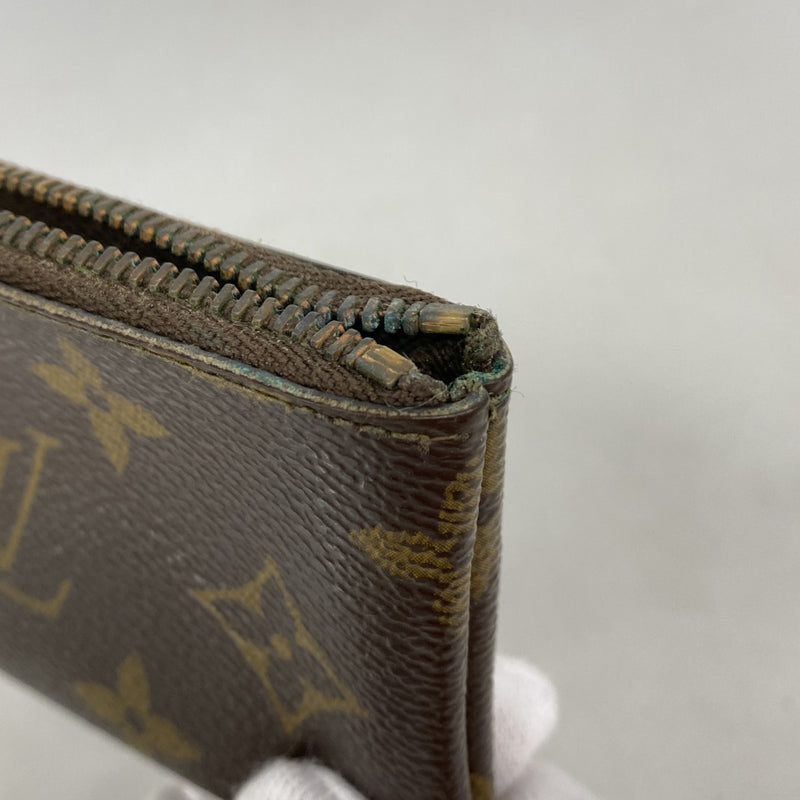 【6ed4396-k】ルイヴィトン コインケース モノグラム ポシェットクレ M62650 ブラウン【中古】メンズ レディース ユニセックス