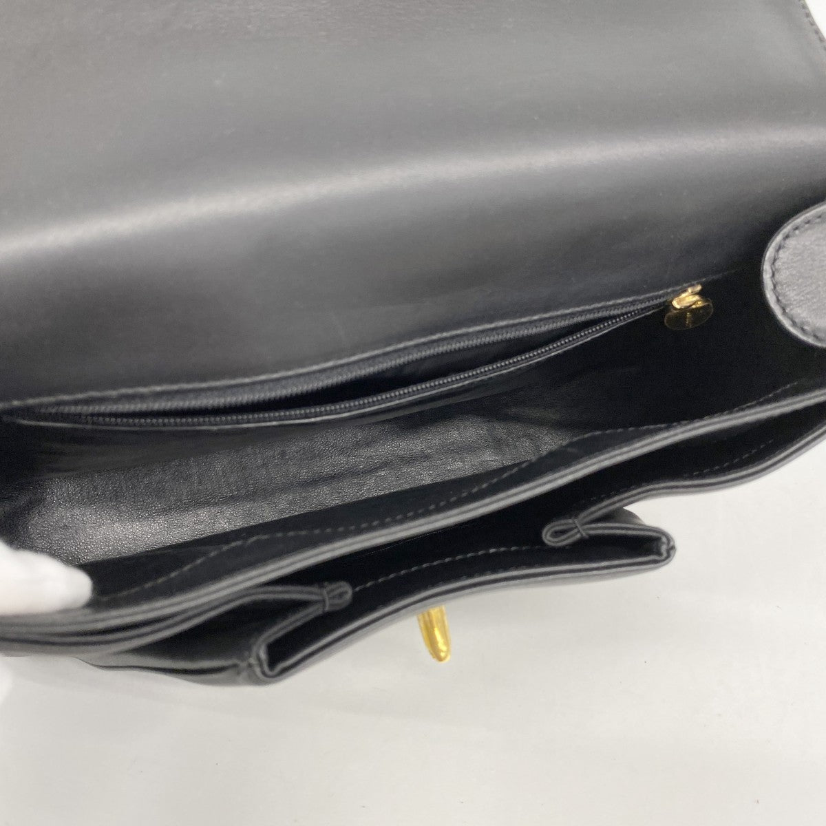 【6ed4422】カルティエ ショルダーバッグ パンテール レザー ブラック ゴールド金具【中古】レディース