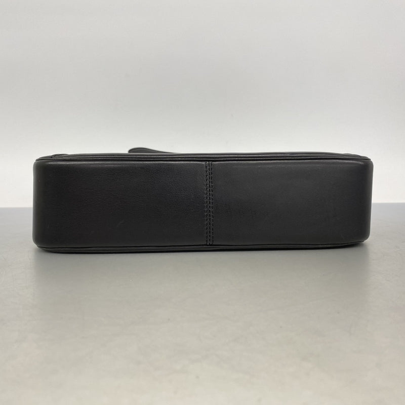 【6ed4422】カルティエ ショルダーバッグ パンテール レザー ブラック ゴールド金具【中古】レディース