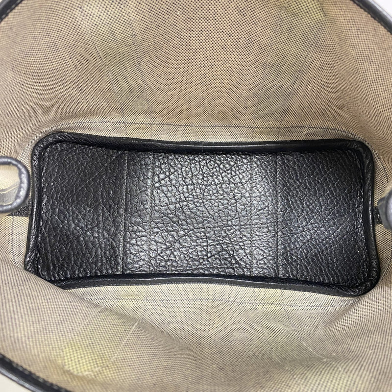 【6ed4593】エルメス トートバッグ ガーデンパーティTPM トワルアッシュ ブラック シルバー金具 □I刻印【中古】レディース