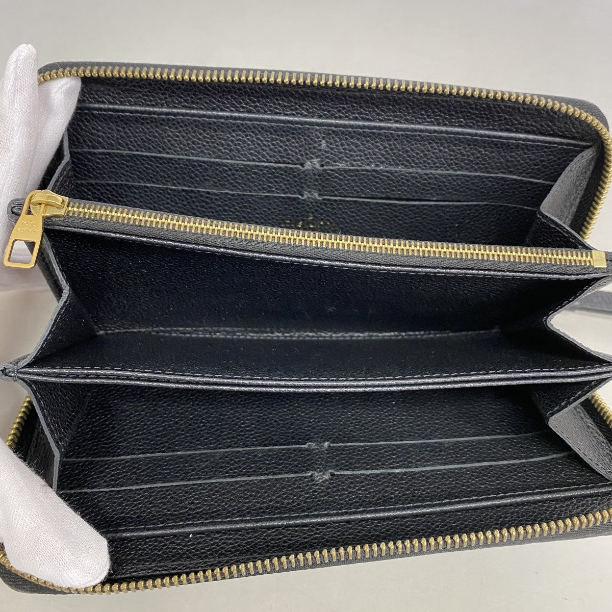 【6ed4602】ルイヴィトン 長財布 モノグラム・アンプラント ジッピーウォレット M60571 ノワール【中古】レディース