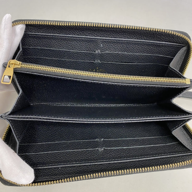 【6ed4602】ルイヴィトン 長財布 モノグラム・アンプラント ジッピーウォレット M60571 ノワール【中古】レディース
