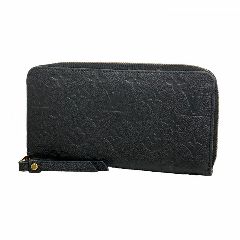 【6ed4602】ルイヴィトン 長財布 モノグラム・アンプラント ジッピーウォレット M60571 ノワール【中古】レディース