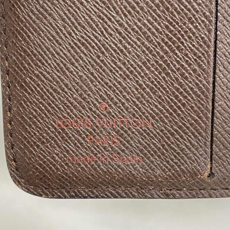 【6ed4603】ルイヴィトン 財布 ダミエ コンパクトジップ N61668 エベヌ【中古】レディース