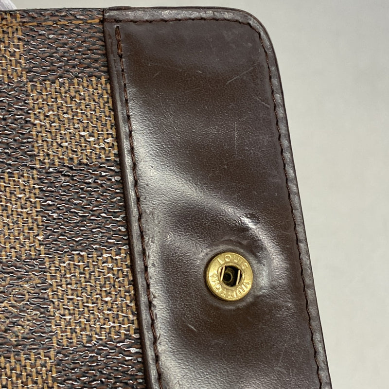 【6ed4603】ルイヴィトン 財布 ダミエ コンパクトジップ N61668 エベヌ【中古】レディース