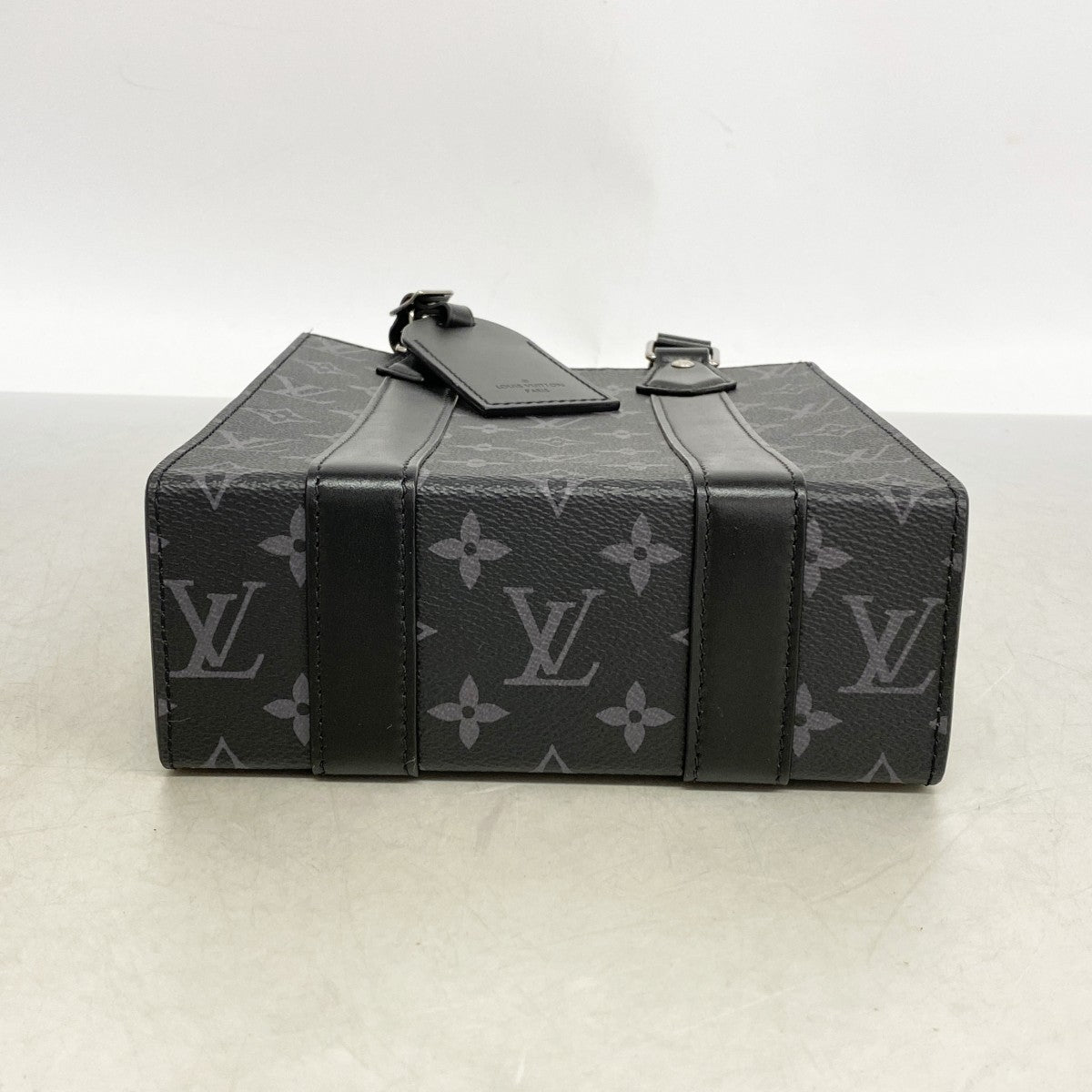 【6ed4682】ルイヴィトン ハンドバッグ モノグラム・エクリプス サックプラ MINI M46453 ブラック【中古】メンズ