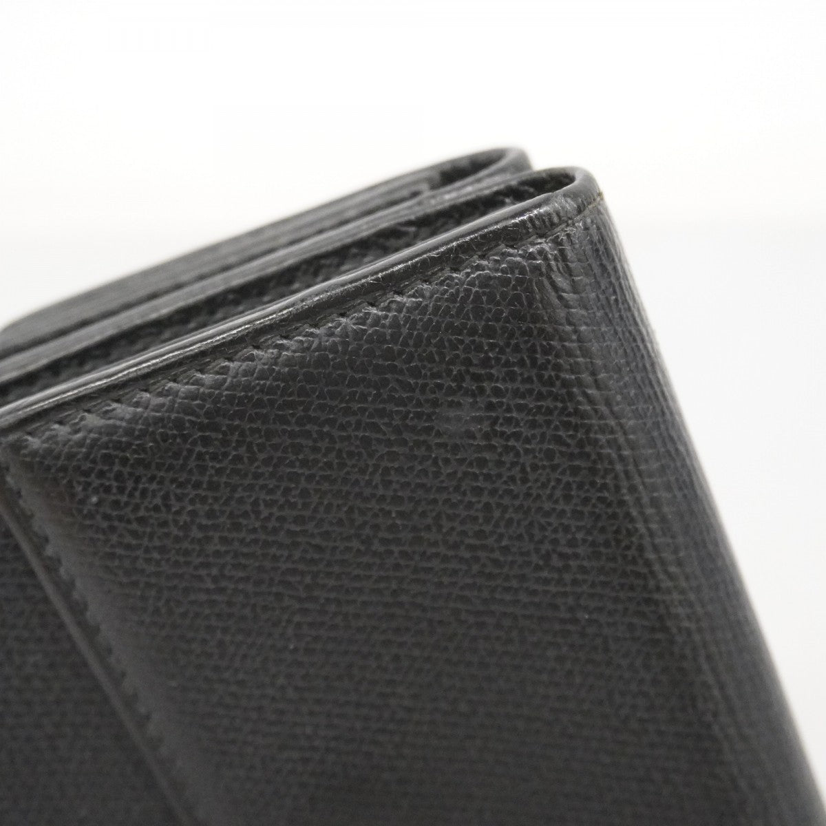 【6ed4777】シャネル 三つ折り財布 ココボタン レザー ブラック シャンパンゴールド金具【中古】レディース