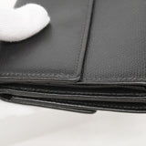 【6ed4777】シャネル 三つ折り財布 ココボタン レザー ブラック シャンパンゴールド金具【中古】レディース