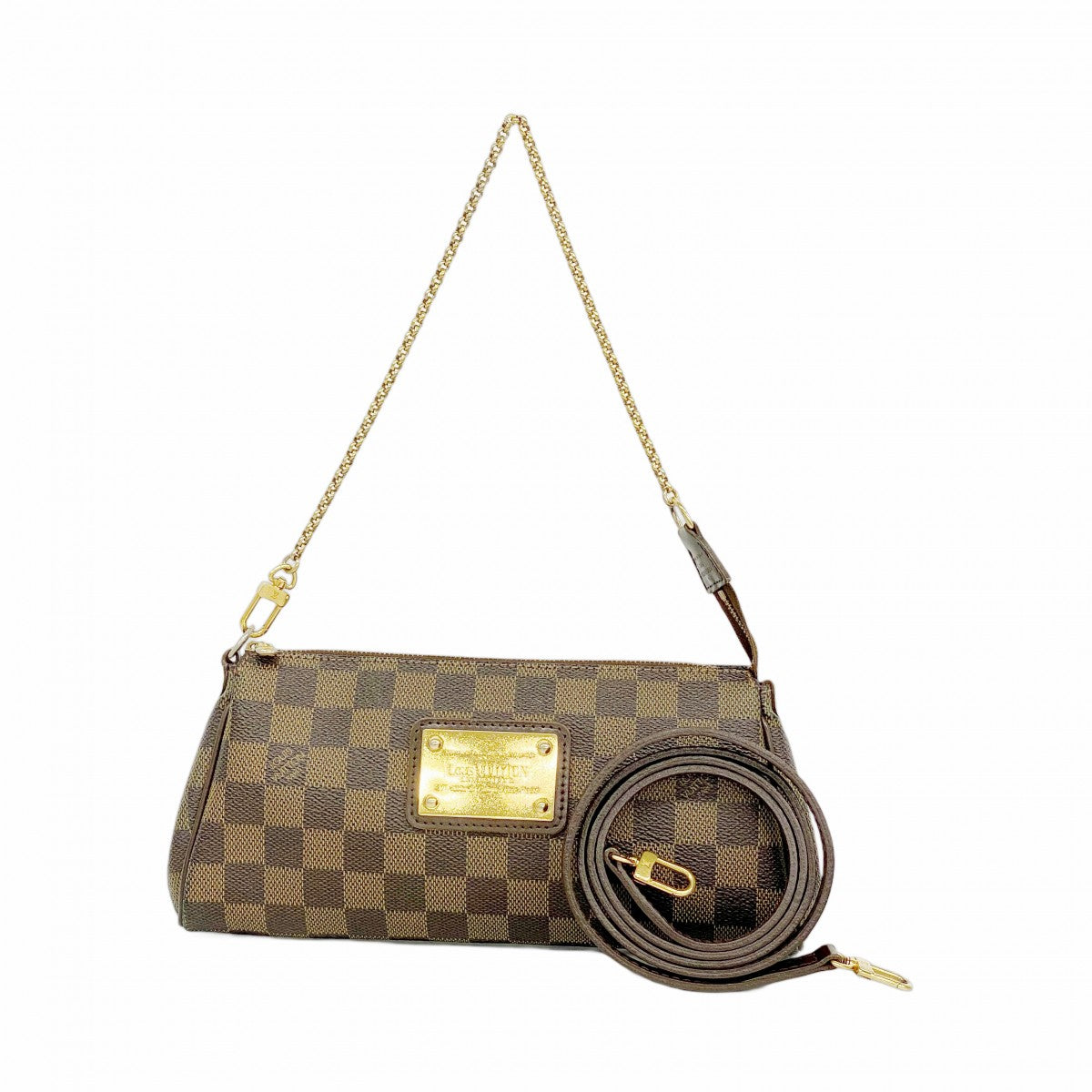 【6ee4851】ルイヴィトン ハンドバッグ ダミエ エヴァ N55213 エベヌ 2wayバッグ【中古】レディース