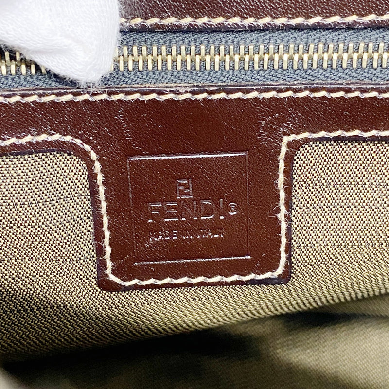 【6ee4900】フェンディ ハンドバッグ ズッカ ナイロンキャンバス ブラウン ゴールド金具【中古】レディース