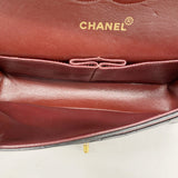 【6ee4982】シャネル ショルダーバッグ マトラッセ Wフラップ Wチェーン ラムスキン ブラック ゴールド金具【中古】レディース