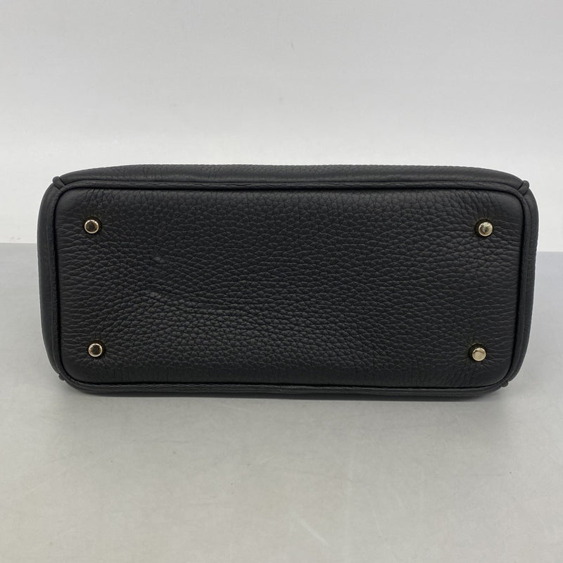 【6ee5090】クリスチャンディオール ハンドバッグ ディオリッシモ レザー ブラック シャンパンゴールド金具【中古】レディース