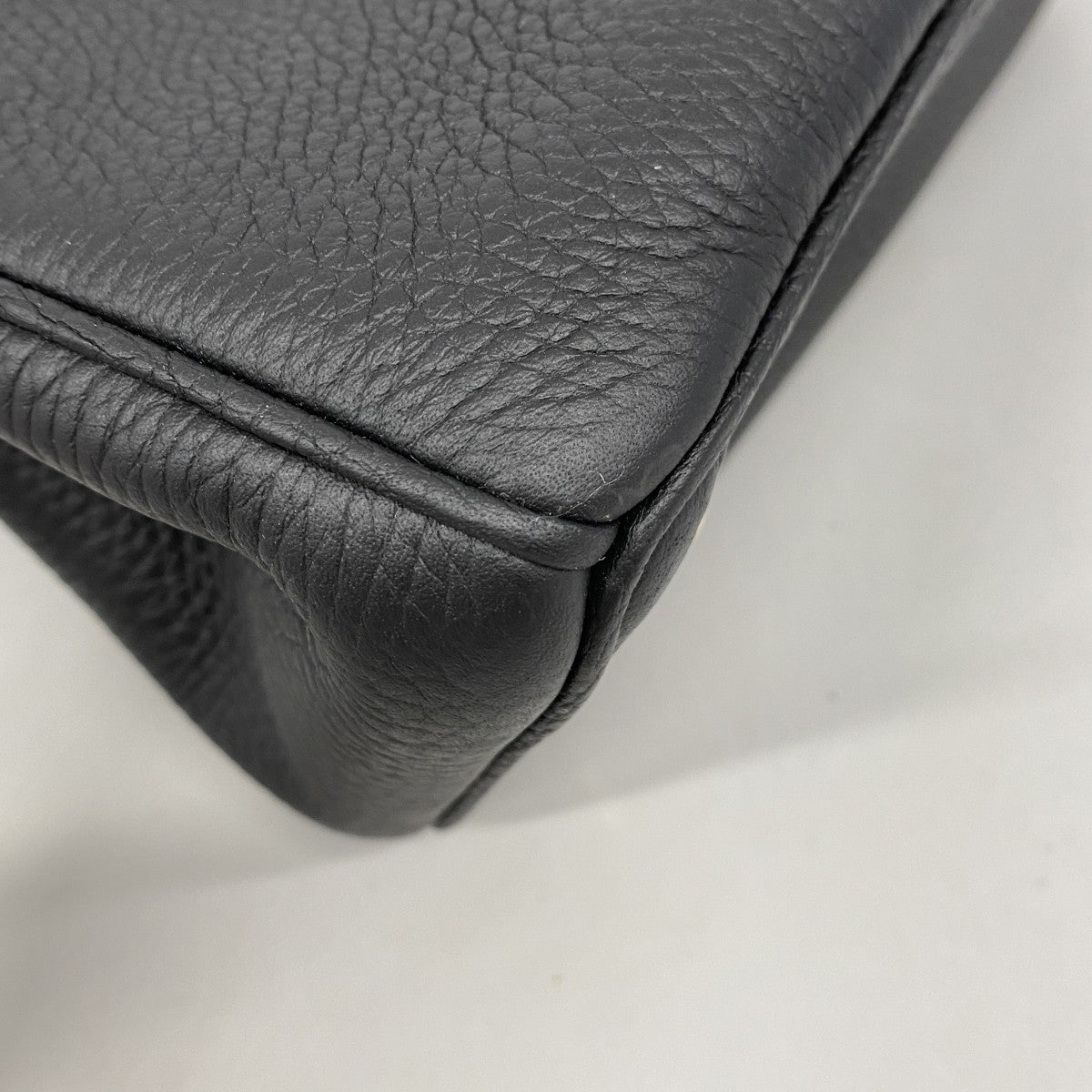 【6ee5090】クリスチャンディオール ハンドバッグ ディオリッシモ レザー ブラック シャンパンゴールド金具【中古】レディース