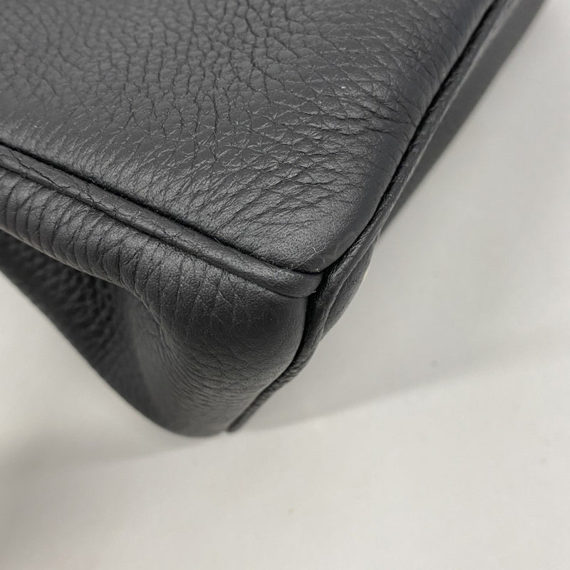 【6ee5090】クリスチャンディオール ハンドバッグ ディオリッシモ レザー ブラック シャンパンゴールド金具【中古】レディース