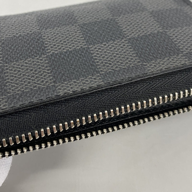 【6ee5166】ルイヴィトン コインケース ダミエ・グラフィット ジッピーコインパース N63076 ブラック グレー【中古】メンズ