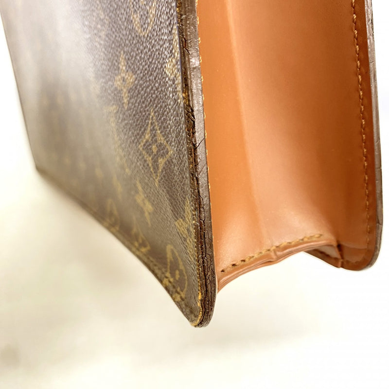 【6ee5185】ルイヴィトン ビジネスバッグ モノグラム ポルトドキュマンバンドリエール M53338 ブラウン 2wayバッグ【中古】メンズ