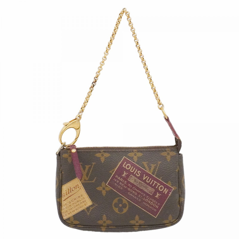 【6ee5332】ルイヴィトン ポーチ モノグラム ミニポシェットアクセソワール M63798 ブラウン【中古】レディース
