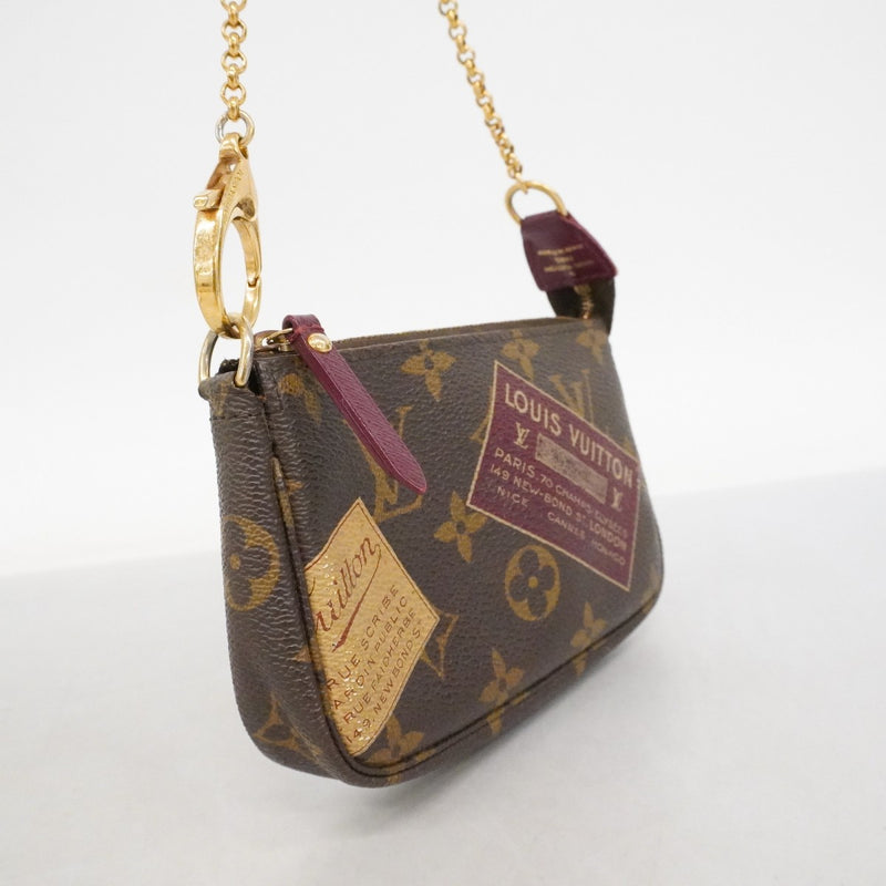 【6ee5332】ルイヴィトン ポーチ モノグラム ミニポシェットアクセソワール M63798 ブラウン【中古】レディース