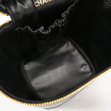 【6ee5375】シャネル バニティバッグ ビコローレ ラムスキン ブラック ゴールド金具【中古】レディース