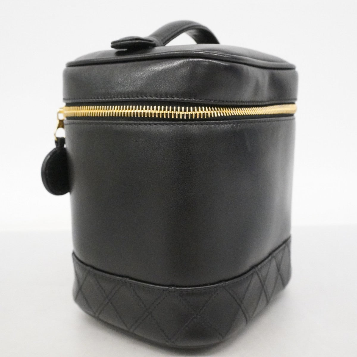 【6ee5375】シャネル バニティバッグ ビコローレ ラムスキン ブラック ゴールド金具【中古】レディース