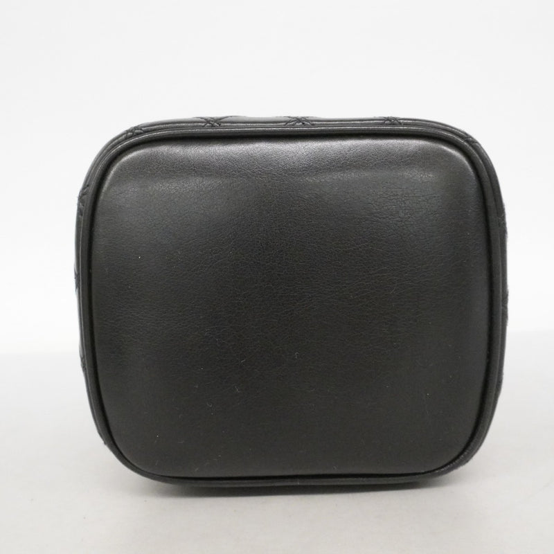 【6ee5375】シャネル バニティバッグ ビコローレ ラムスキン ブラック ゴールド金具【中古】レディース