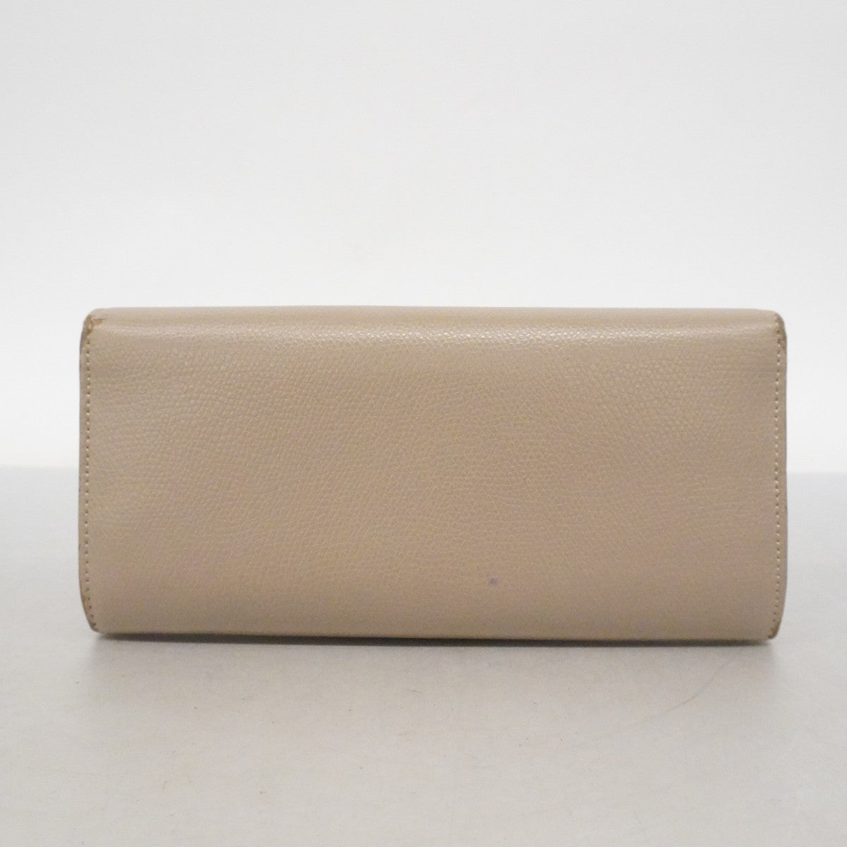 【6ee5379】フェンディ 長財布 レザー グレージュ ゴールド金具【中古】レディース