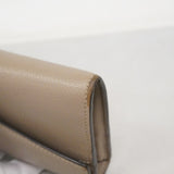 【6ee5379】フェンディ 長財布 レザー グレージュ ゴールド金具【中古】レディース
