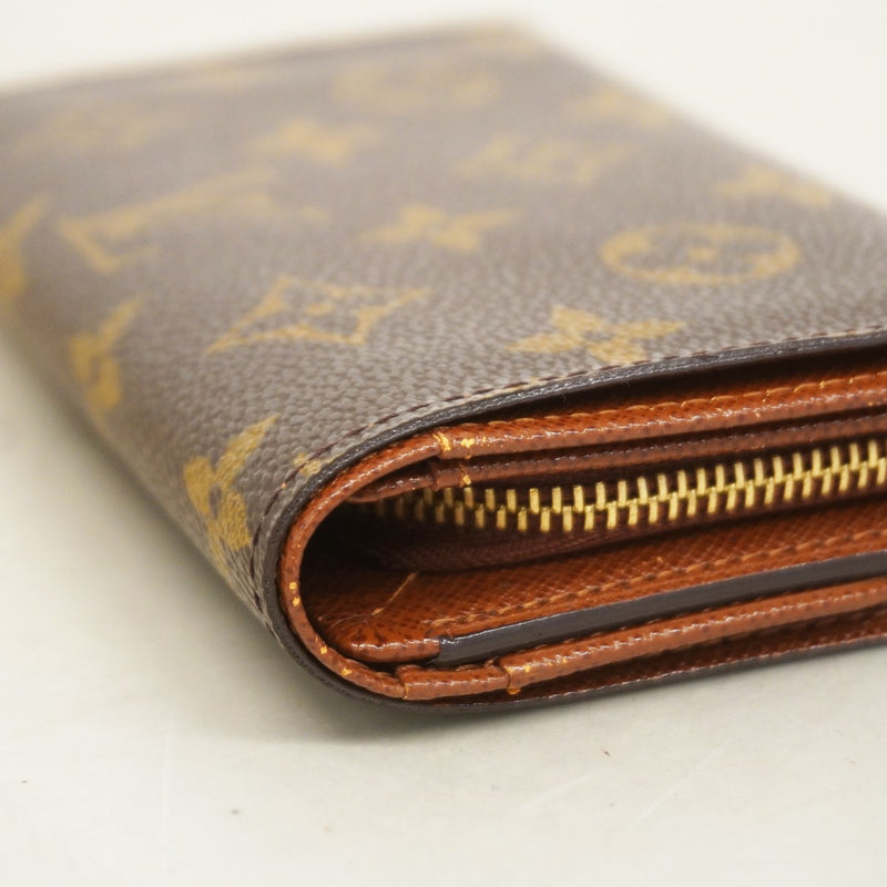 【6ee5481】ルイヴィトン 財布 モノグラム ポルトモネビエトレゾール M61730 ブラウン【中古】レディース