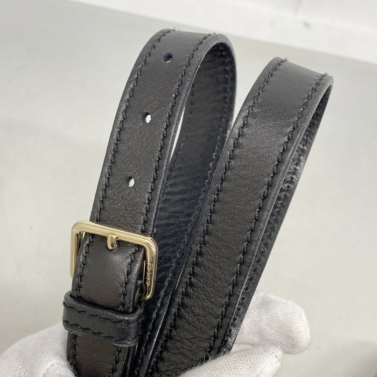 【6ee5598】グッチ ショルダーバッグ GGキャンバス 169998 キャンバス ブラック ゴールド金具【中古】レディース