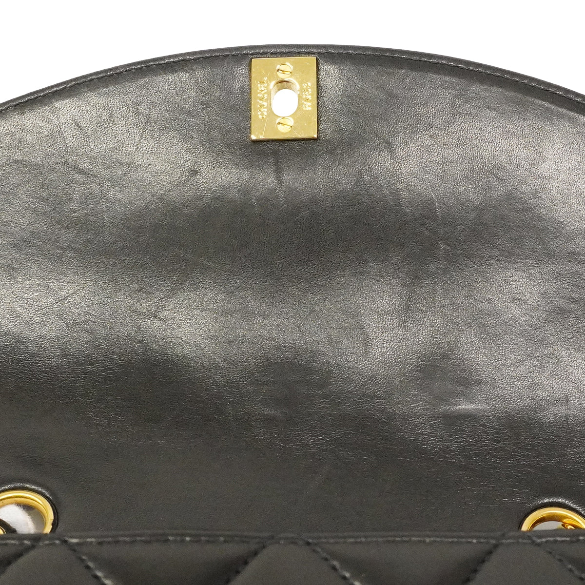 【6ee5661】シャネル ショルダーバッグ ダイアナ チェーンショルダー ラムスキン ブラック ゴールド金具【中古】レディース