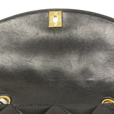 【6ee5661】シャネル ショルダーバッグ ダイアナ チェーンショルダー ラムスキン ブラック ゴールド金具【中古】レディース