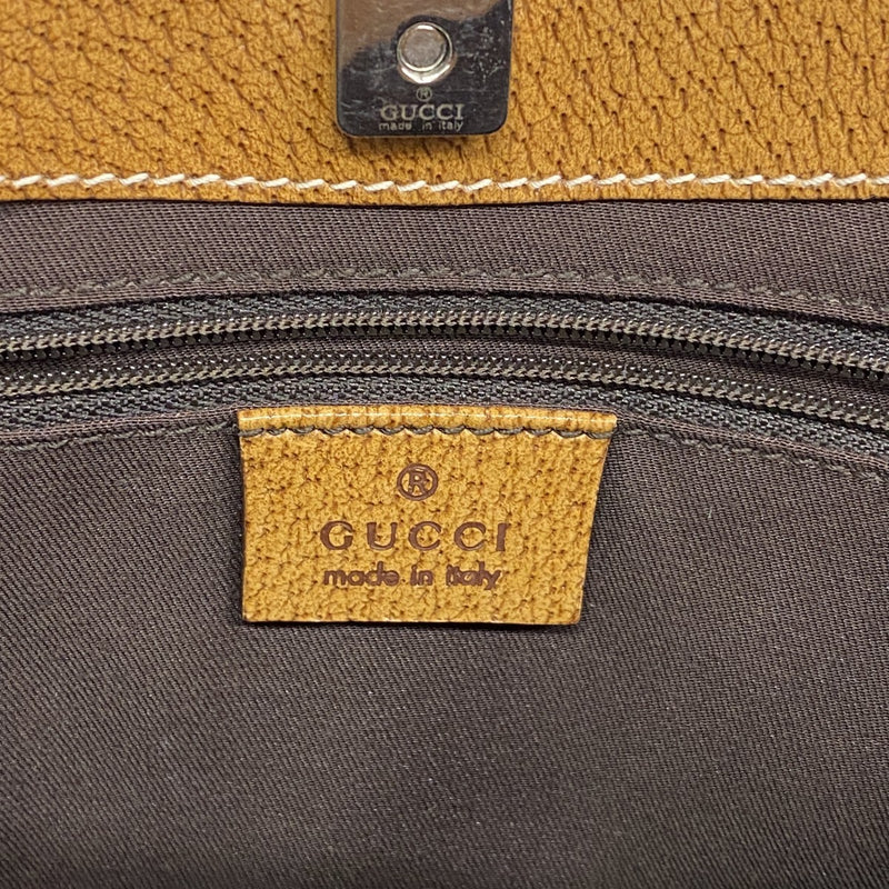 【6ee5705-k】グッチ トートバッグ GGキャンバス 113015 キャンバス ブラウン シルバー金具【中古】レディース