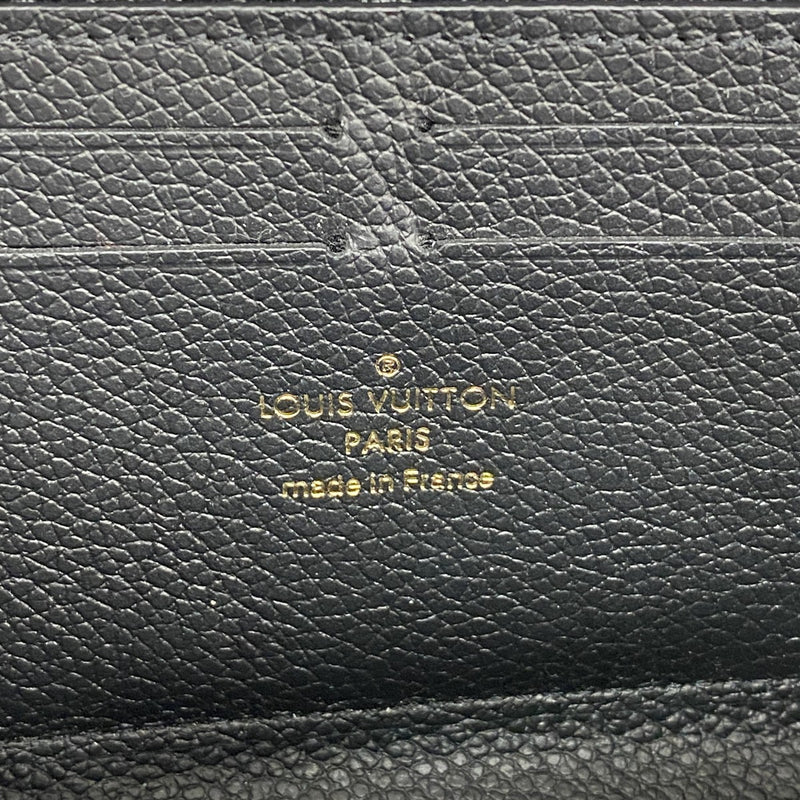 【6ee5711-k】ルイヴィトン 長財布 モノグラム・アンプラント ポルトフォイユクレマンス M60171 ノワール【中古】レディース
