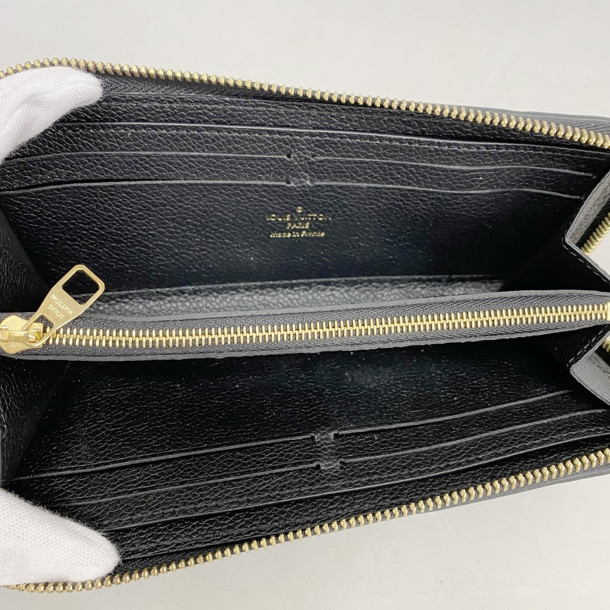【6ee5711-k】ルイヴィトン 長財布 モノグラム・アンプラント ポルトフォイユクレマンス M60171 ノワール【中古】レディース