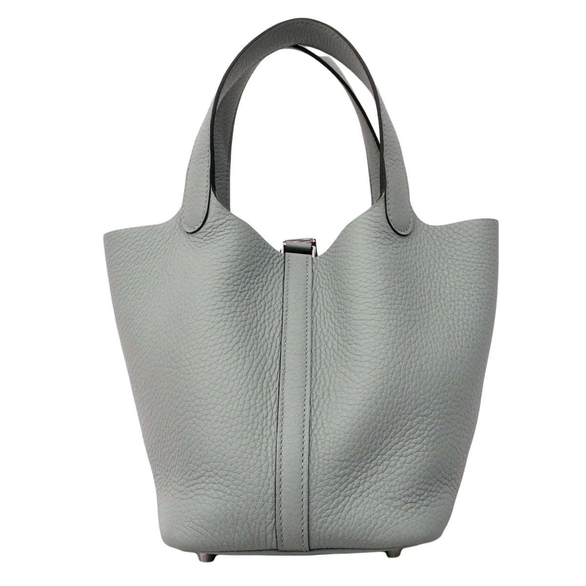 【6ee5725】エルメス ハンドバッグ ピコタンロックPM トリヨンクレマンス ブルーペール シルバー金具 K刻印【中古】レディース