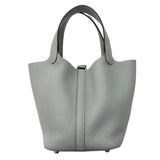 【6ee5725】エルメス ハンドバッグ ピコタンロックPM トリヨンクレマンス ブルーペール シルバー金具 K刻印【中古】レディース