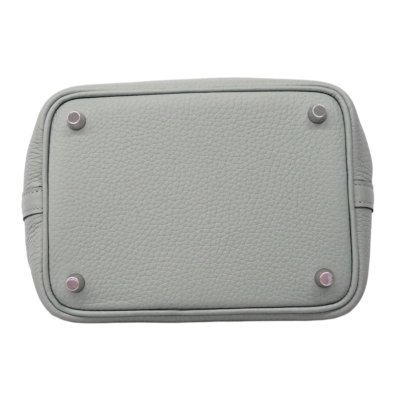 【6ee5725】エルメス ハンドバッグ ピコタンロックPM トリヨンクレマンス ブルーペール シルバー金具 K刻印【中古】レディース