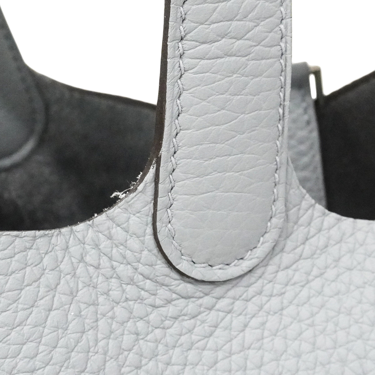 【6ee5725】エルメス ハンドバッグ ピコタンロックPM トリヨンクレマンス ブルーペール シルバー金具 K刻印【中古】レディース