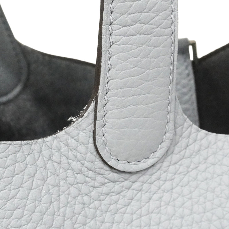 【6ee5725】エルメス ハンドバッグ ピコタンロックPM トリヨンクレマンス ブルーペール シルバー金具 K刻印【中古】レディース