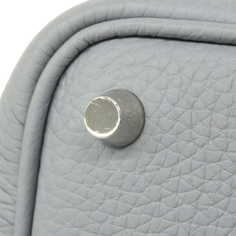 【6ee5725】エルメス ハンドバッグ ピコタンロックPM トリヨンクレマンス ブルーペール シルバー金具 K刻印【中古】レディース