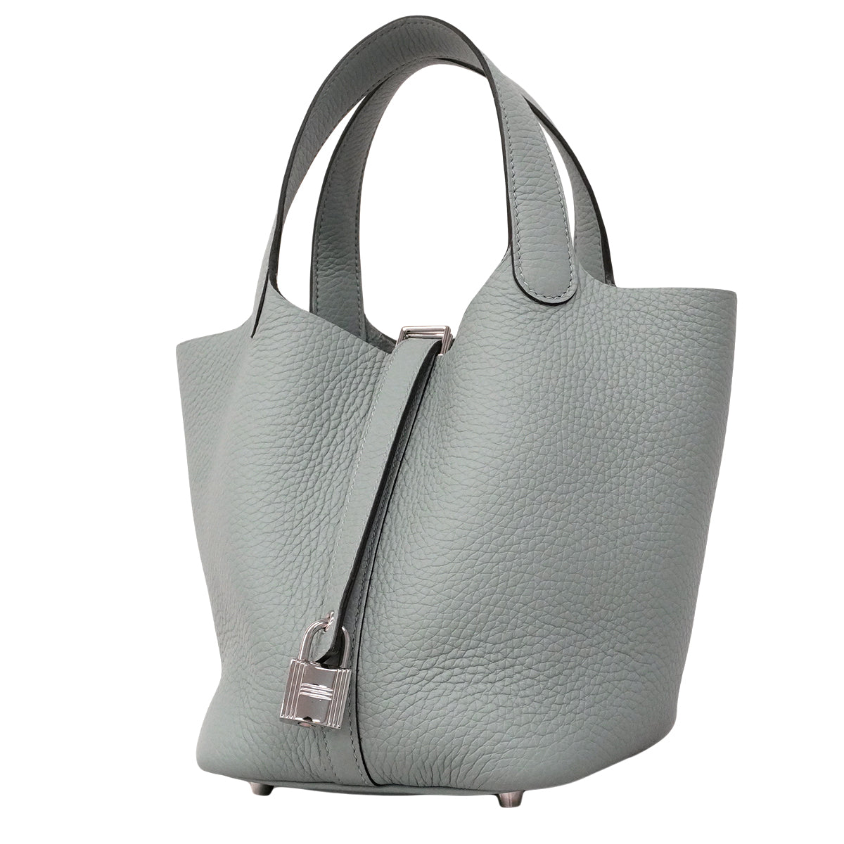 【6ee5725】エルメス ハンドバッグ ピコタンロックPM トリヨンクレマンス ブルーペール シルバー金具 K刻印【中古】レディース