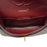 【6ee5728】シャネル ショルダーバッグ マトラッセ Wフラップ Wチェーン ラムスキン ブラック ゴールド金具【中古】レディース
