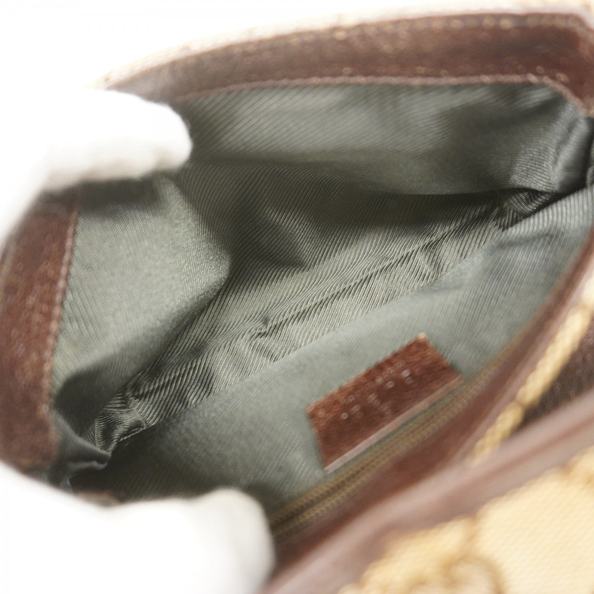 【6ee5741-k】グッチ ウエストバッグ GGキャンバス 92543 キャンバス ブラウン シルバー金具【中古】レディース