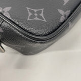 【6ee5745-k】ルイヴィトン ポーチ モノグラム・エクリプス トゥルーストワレPM M46577 ブラック グレー【中古】メンズ