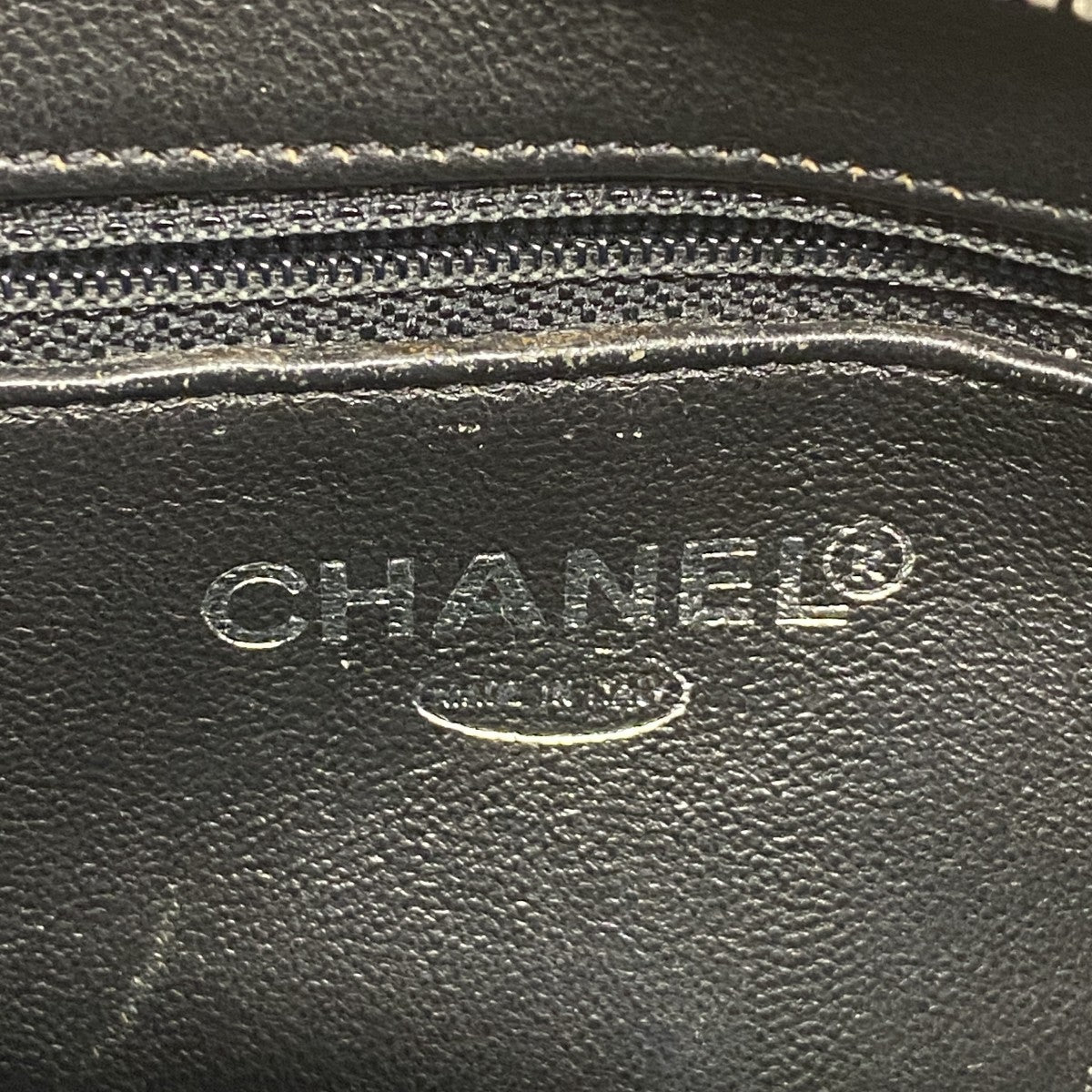 【6ee5754-k】シャネル トートバッグ 復刻トート キャビアスキン ブラック シルバー金具【中古】レディース