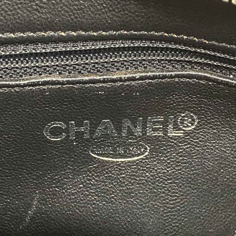 【6ee5754-k】シャネル トートバッグ 復刻トート キャビアスキン ブラック シルバー金具【中古】レディース